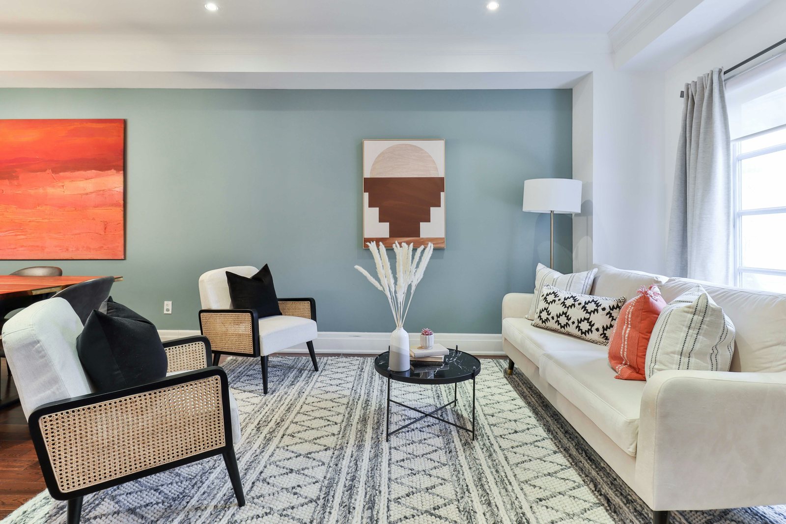 Freshly painted, professionally styled Sydney living room